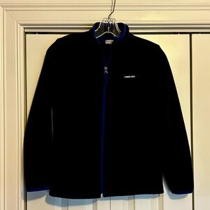 Lands' End Kids Black Jacket with Blue Trim